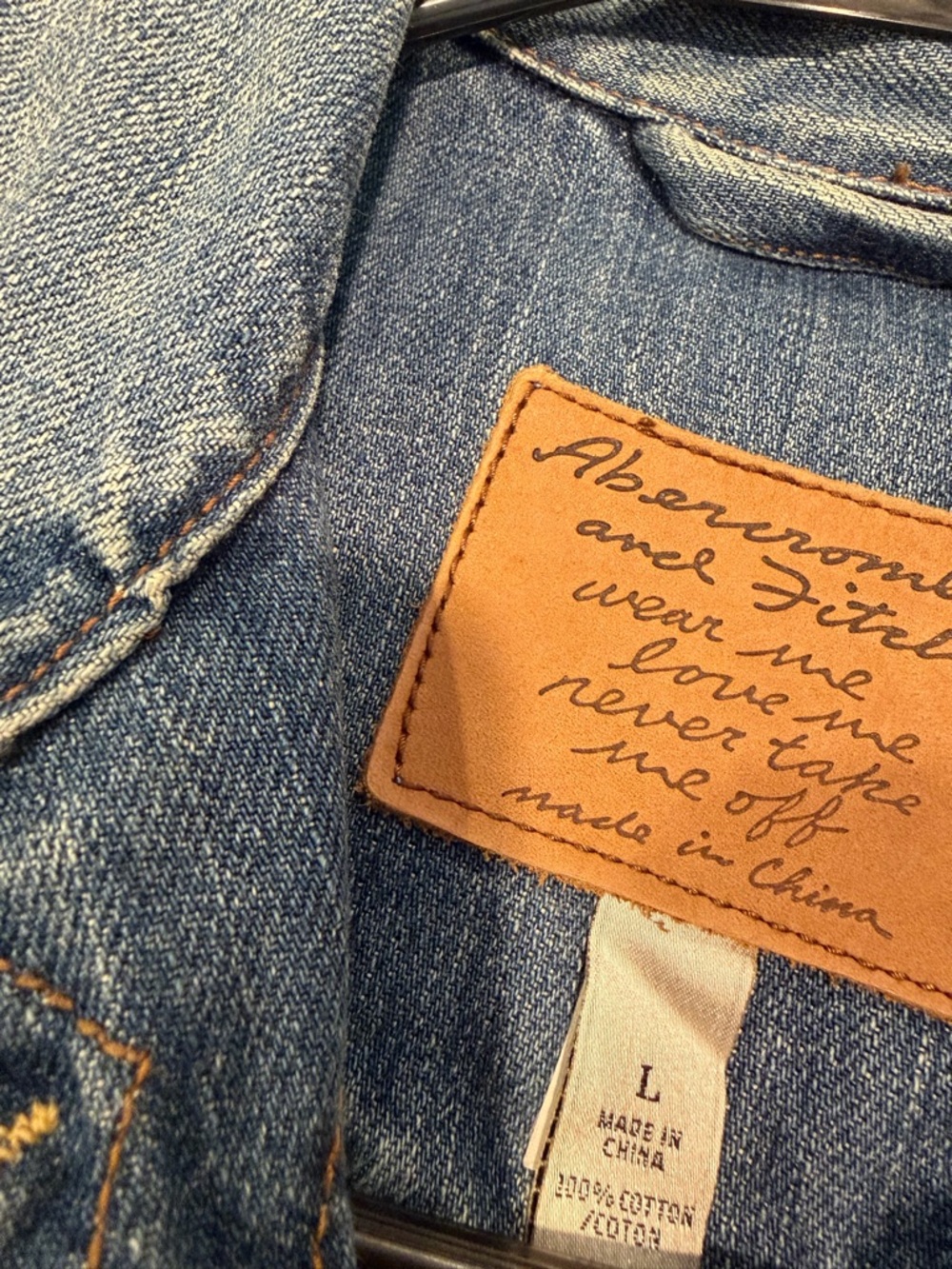 Abercrombie & Fitch Distressed Denim Jacket - Picture 10 of 14